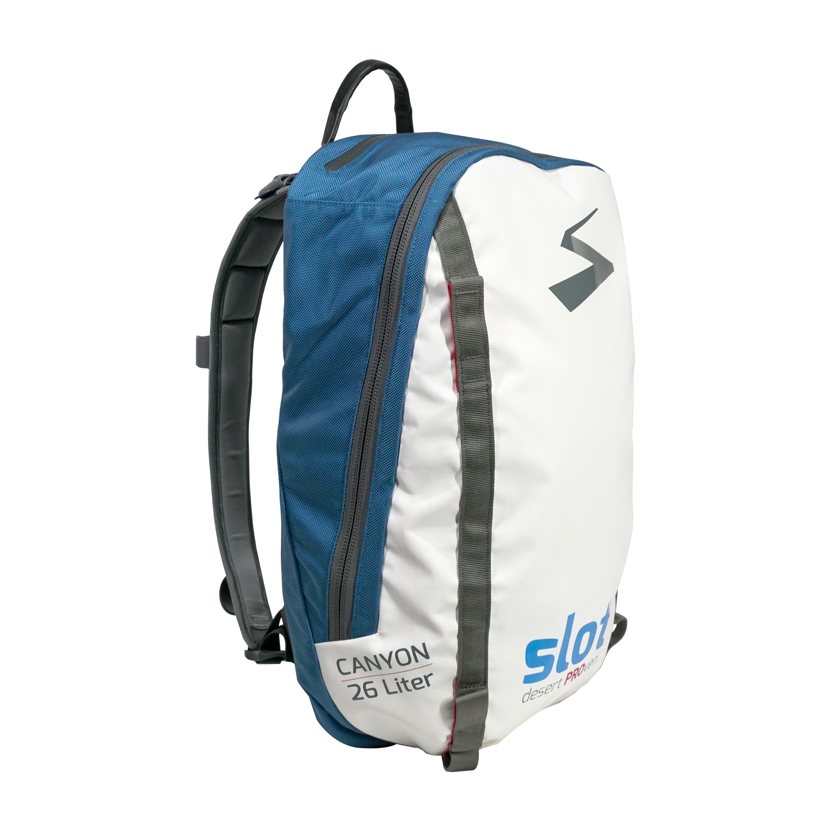 The Canyon 26L is the ideal backpack for carrying personal gear. If rope and gear are carried in a Rapide 38L or Guide 50L, this pack is perfect for everyone else. With a compact and clean design, the Canyon still has enough room for a harness, helmet, food, water, safety, and a few extra layers. This pack boasts the same level of durability and carry comfort as its older siblings 